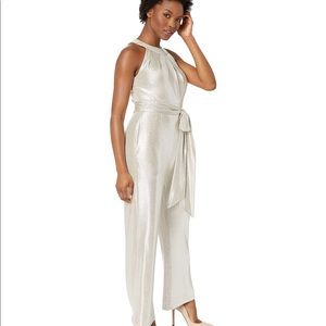 Tahari Metallic Knit Jumpsuit.